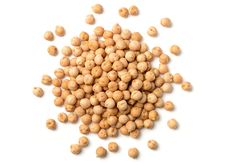 Chickpeas as raw ingredient for industrial hummus production