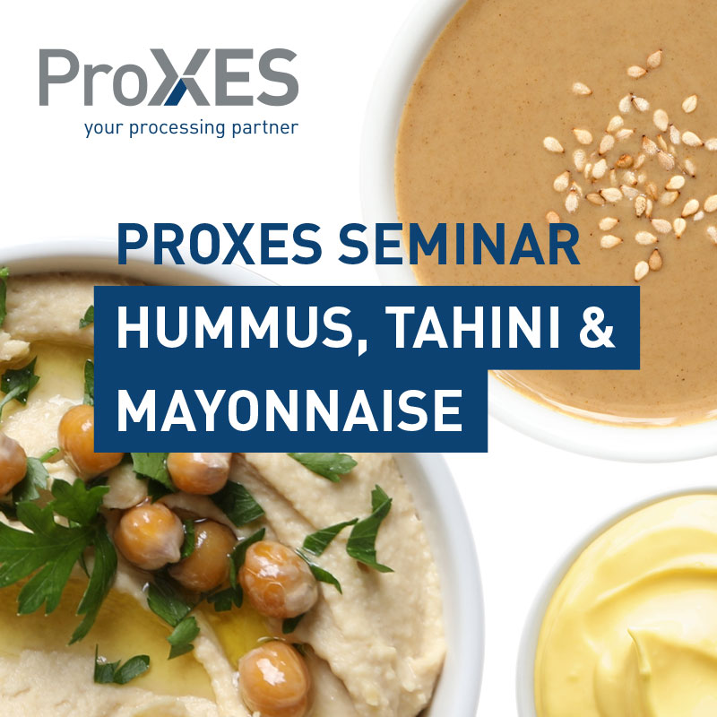ProXES on-demand seminar about hummus, tahini and mayonnaise production